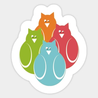 Owl Family Sticker